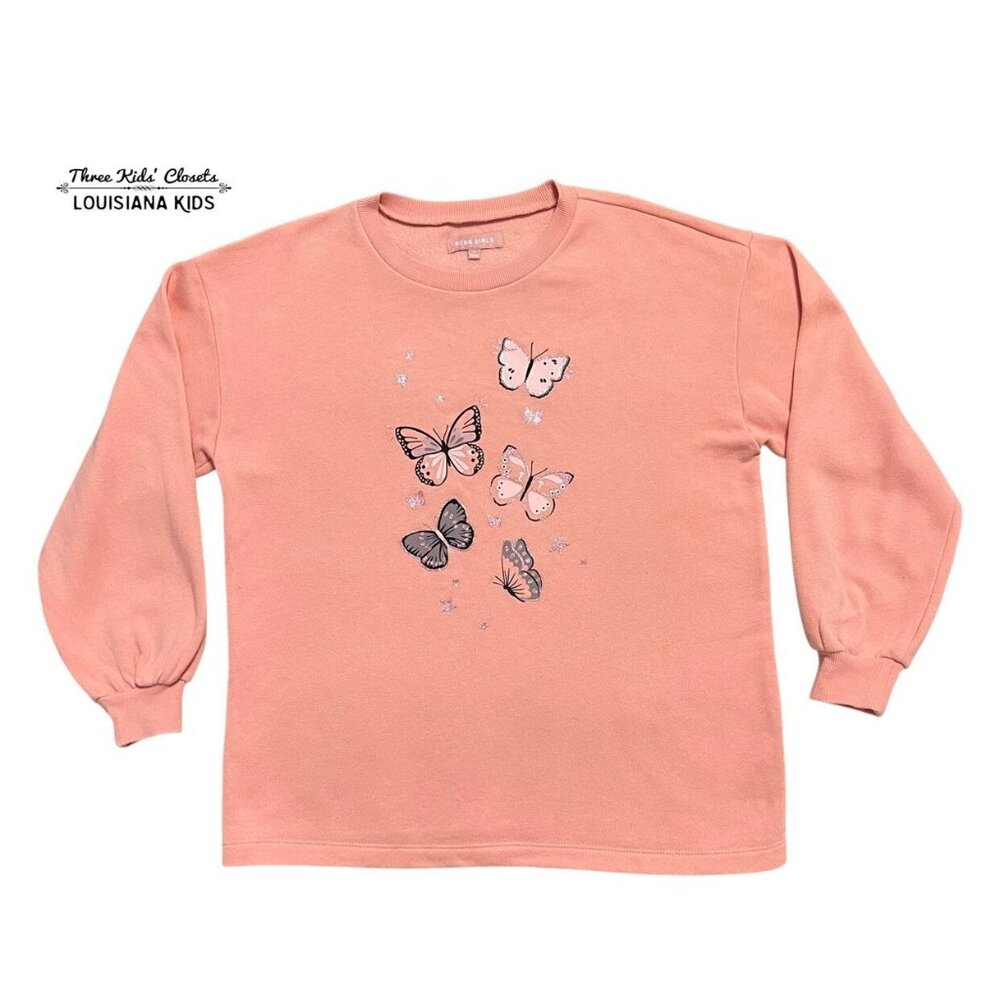 BCBG Girls L (14/16) Butterfly Pullover Sweatshirt